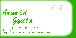 arnold gyula business card